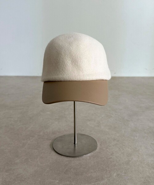 fredy emue（フレディエミュ）の「フェルトコンビキャップ（キャップ・レディース・キナリ/ブラック・FREE）」の6枚目の写真