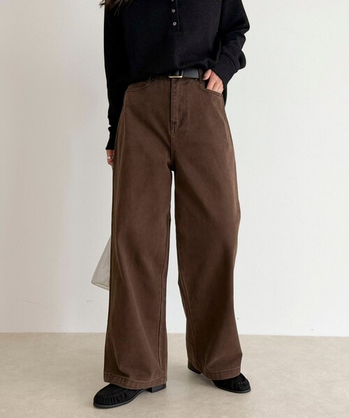フレディエミュ（fredy emue）/コットンツイルストレートパンツ セール】コットンツイルストレートパンツ（その他パンツ）｜fredy emue
