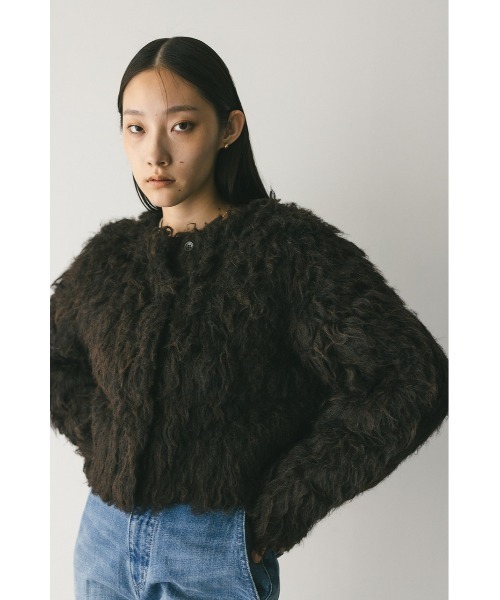 STYLEMIXER(スタイルミキサー)の「メランジシャギーショートニットカーデ(カーディガン/ボレロ・レディース・グレー/ブラウン/ピンク・FREE)」の14枚目の写真