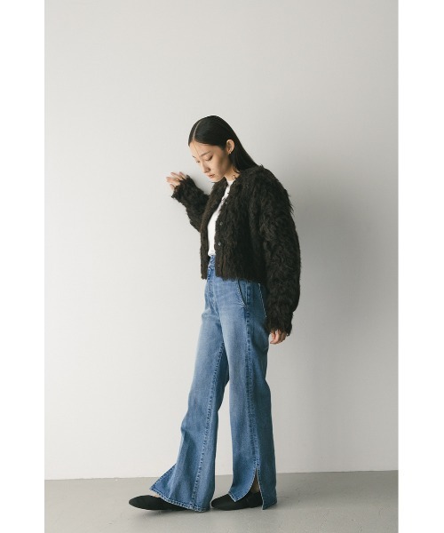 STYLEMIXER(スタイルミキサー)の「メランジシャギーショートニットカーデ(カーディガン/ボレロ・レディース・グレー/ブラウン/ピンク・FREE)」の16枚目の写真