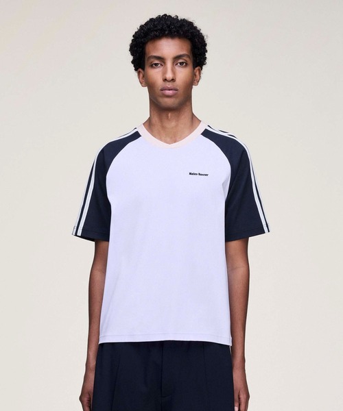 adidas(アディダス)の「adidas Originals by Wales Bonner カリ 半袖Tシャツ / アディダスオリジナルス(Tシャツ/カットソー・メンズ・バイオレット・LARGE/MEDIUM/SMALL/X-LARGE)」の1枚目の写真