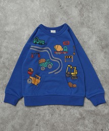 ポケットつきプリントトレーナー（こうじげんばのはたらくくるま）