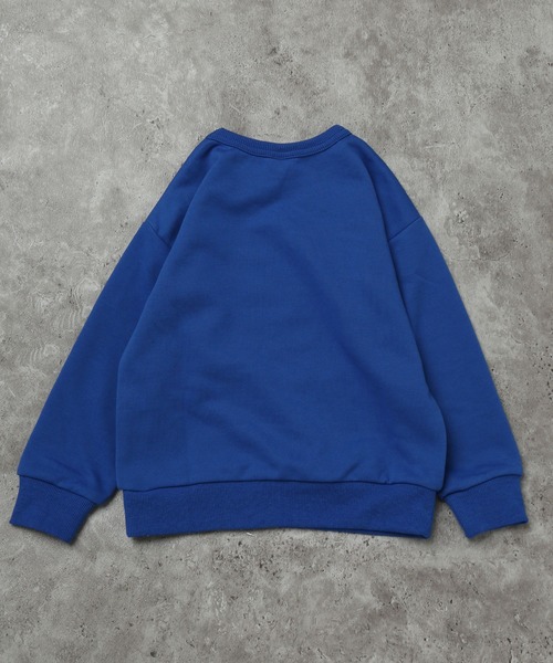 SUNDAYS SUN(サンデイズ サン)の「ポケットつきプリントトレーナー(こうじげんばのはたらくくるま)(スウェット・キッズ・アイボリー/ブルー・90/100/110/120/130/80)」の3枚目の写真