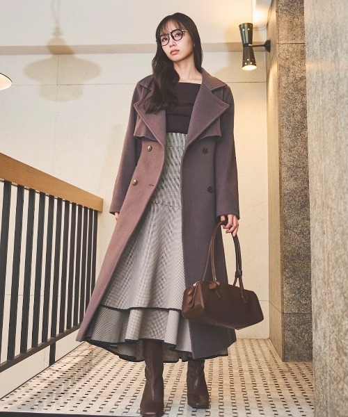 ウールスタンドカラーコート（ステンカラーコート）｜SWINGLE