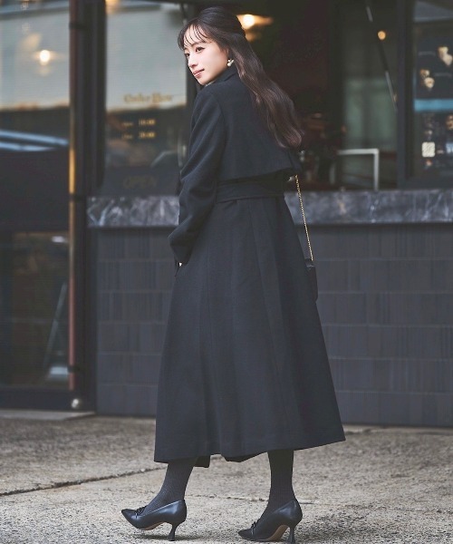 ウールスタンドカラーコート（ステンカラーコート）｜SWINGLE