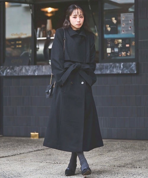 ウールスタンドカラーコート（ステンカラーコート）｜SWINGLE