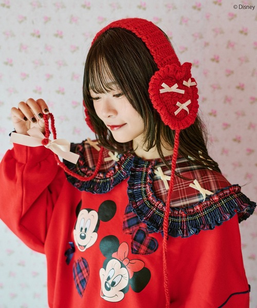 kutir（クティール）の「【クティールとレトロ】リボンたっぷりダブルチェック付け襟（付け襟・レディース・レッド/イエロー/ブルー・FREE）」の12枚目の写真