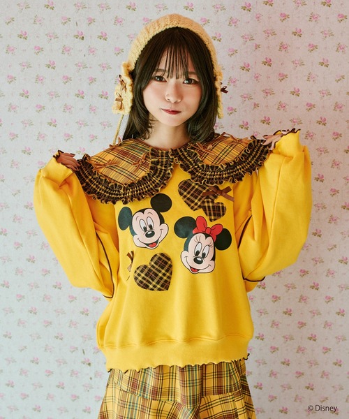 kutir（クティール）の「【クティールとレトロ】リボンたっぷりダブルチェック付け襟（付け襟・レディース・レッド/イエロー/ブルー・FREE）」の22枚目の写真