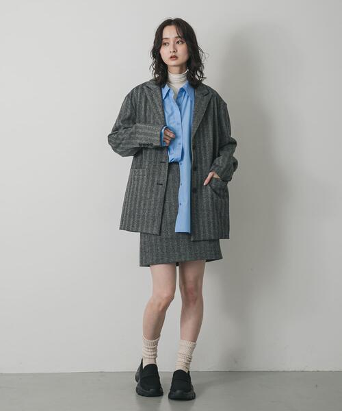 SENSE OF PLACE by URBAN RESEARCH（センスオブプレイスバイアーバンリサーチ）の「ジャージーメルトンミニスカート（スカート・レディース・ブラウン系その他/ブラック系その他・SMALL/MEDIUM）」の22枚目の写真