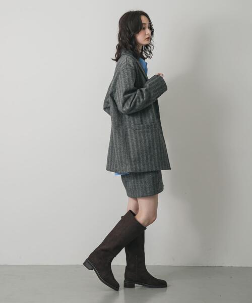 SENSE OF PLACE by URBAN RESEARCH（センスオブプレイスバイアーバンリサーチ）の「ジャージーメルトンミニスカート（スカート・レディース・ブラウン系その他/ブラック系その他・SMALL/MEDIUM）」の19枚目の写真