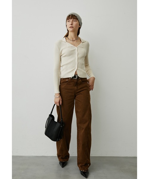 uyu.（ウユ）の「パール付きリブニットビーニー（ニットキャップ/ビーニー・レディース・ブラック/グレー/アイボリー・FREE）」の22枚目の写真