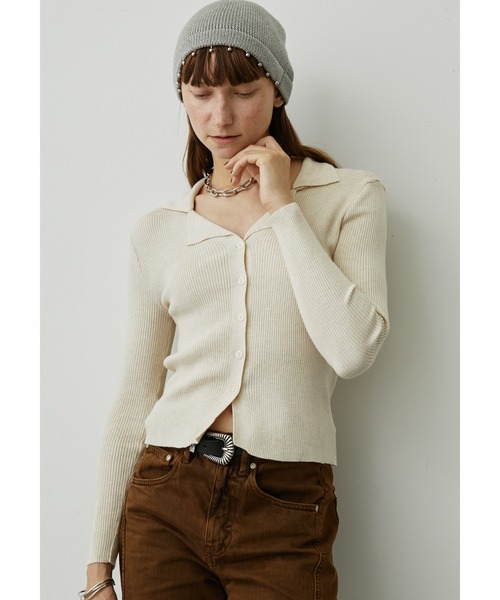 uyu.（ウユ）の「パール付きリブニットビーニー（ニットキャップ/ビーニー・レディース・ブラック/グレー/アイボリー・FREE）」の20枚目の写真