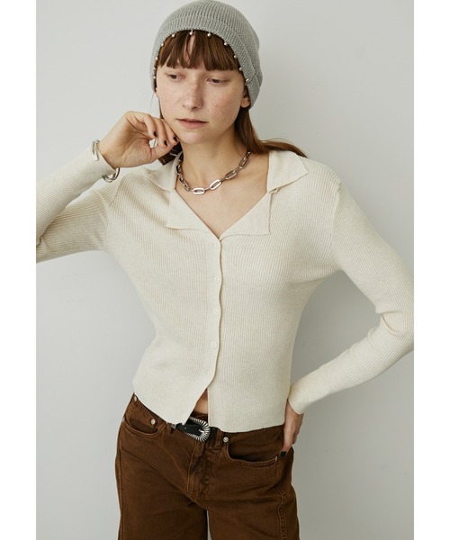 uyu.（ウユ）の「パール付きリブニットビーニー（ニットキャップ/ビーニー・レディース・ブラック/グレー/アイボリー・FREE）」の18枚目の写真