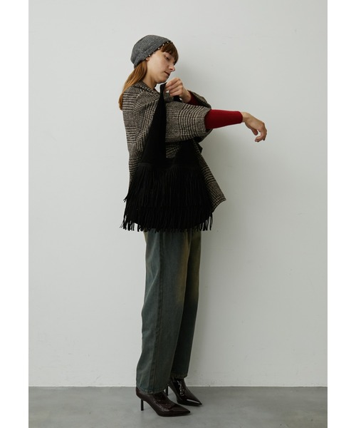 uyu.（ウユ）の「パール付きリブニットビーニー（ニットキャップ/ビーニー・レディース・ブラック/グレー/アイボリー・FREE）」の15枚目の写真