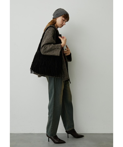 uyu.（ウユ）の「パール付きリブニットビーニー（ニットキャップ/ビーニー・レディース・ブラック/グレー/アイボリー・FREE）」の17枚目の写真