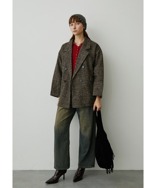 uyu.（ウユ）の「パール付きリブニットビーニー（ニットキャップ/ビーニー・レディース・ブラック/グレー/アイボリー・FREE）」の12枚目の写真