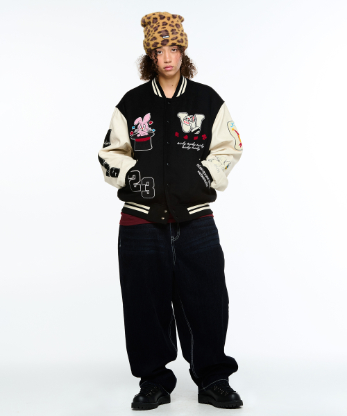 セール】MAGIC STADIUM JK (BLACK)（スタジャン）｜WKNDRS（ウィー