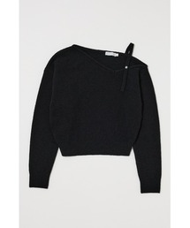 MOUSSY | BUTTON STRAP O/S トップス(ニット/セーター)