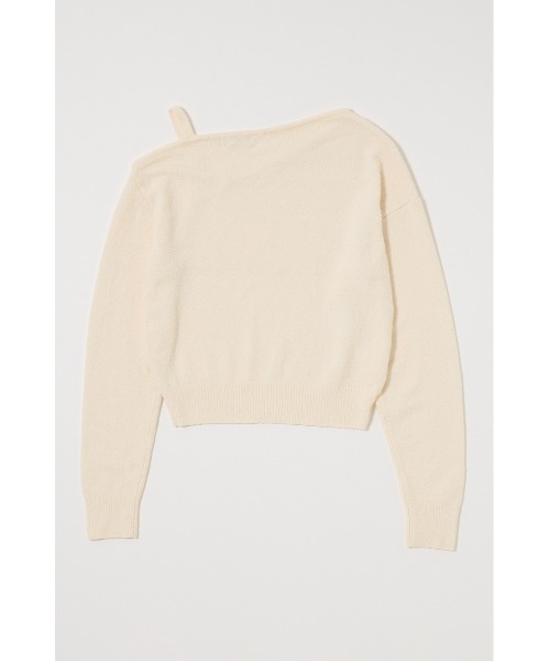 MOUSSY(マウジー)の「BUTTON STRAP O/S トップス(ニット/セーター・レディース・杢グレー/アイボリー/ブラック/ライトブルー・FREE)」の11枚目の写真