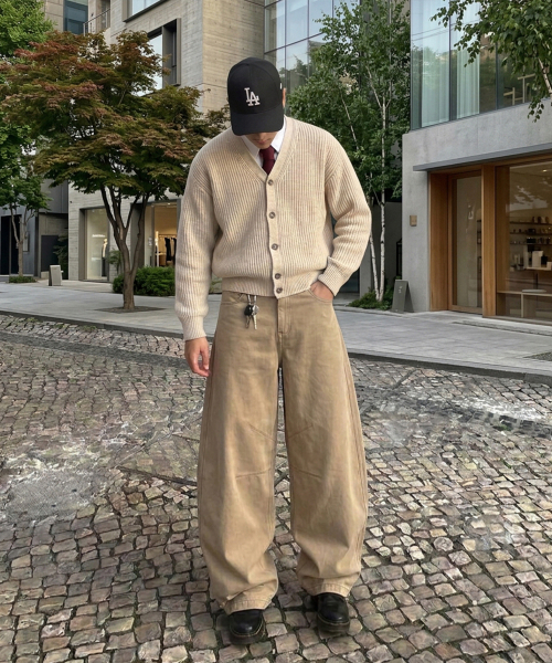 AGOD（エージーオーディー）の「ヘアリーリブニットカーディガン [オートミール]（ニット/セーター・レディース・その他・SMALL/MEDIUM/LARGE）」の7枚目の写真