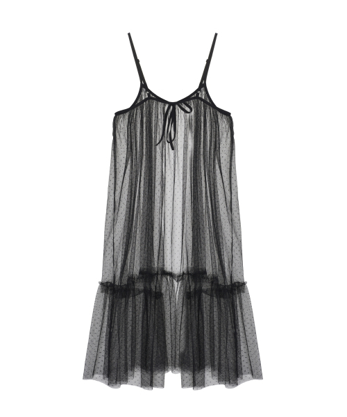 NICK&NICOLE(ニックアンドニコール)の「DOTS SEE-THROUGH LAYERED FILL DRESS_BLACK(ワンピース・レディース・その他・FREE)」の4枚目の写真