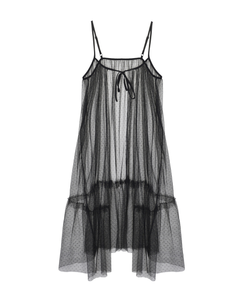 NICK&NICOLE(ニックアンドニコール)の「DOTS SEE-THROUGH LAYERED FILL DRESS_BLACK(ワンピース・レディース・その他・FREE)」の5枚目の写真