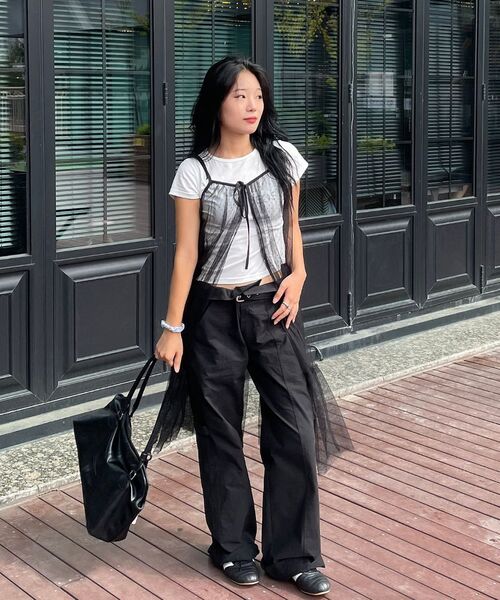 NICK&NICOLE(ニックアンドニコール)の「DOTS SEE-THROUGH LAYERED FILL DRESS_BLACK(ワンピース・レディース・その他・FREE)」の6枚目の写真