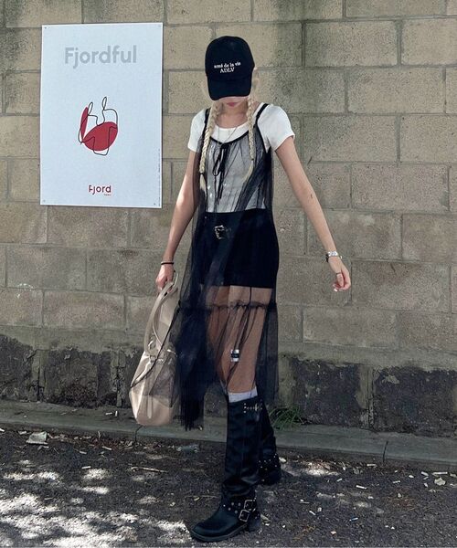 NICK&NICOLE(ニックアンドニコール)の「DOTS SEE-THROUGH LAYERED FILL DRESS_BLACK(ワンピース・レディース・その他・FREE)」の7枚目の写真