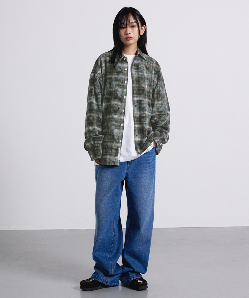 F.ILLUMINATE(フィルミネイト)の「ダイダチェックシャツ-カーキ(シャツ/ブラウス・レディース・その他・SMALL/MEDIUM/LARGE)」の4枚目の写真