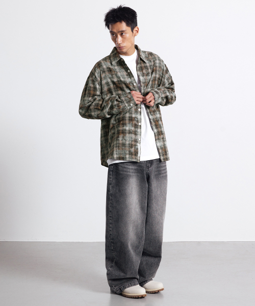 F.ILLUMINATE(フィルミネイト)の「ダイダチェックシャツ-カーキ(シャツ/ブラウス・レディース・その他・SMALL/MEDIUM/LARGE)」の5枚目の写真