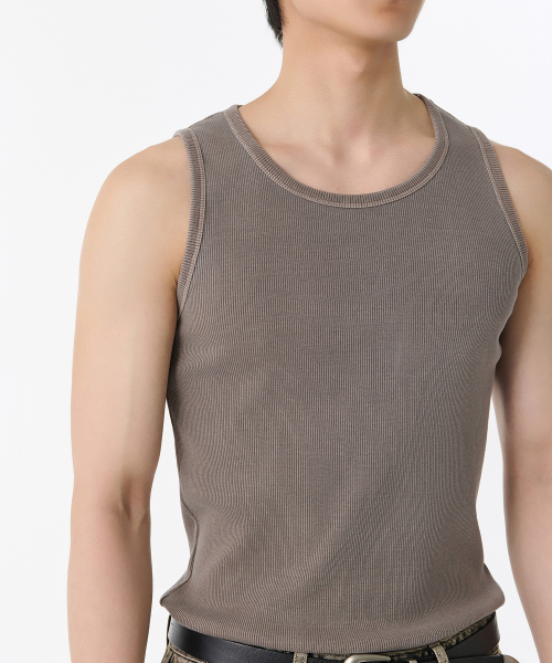 MUSINSA STANDARD（ムシンサスタンダード）の「ピグメントタンクトップ [トープ]（Tシャツ/カットソー・メンズ・その他・SMALL/MEDIUM/LARGE/X-LARGE/XXX-LARGE/XX-LARGE）」の3枚目の写真