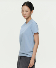 [クールタンダード] ウィメンズ ベーシック クルーネック Tシャツ [スカイブルー]