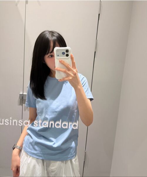 MUSINSA STANDARD WOMAN（ムシンサスタンダードウーマン）の「[クールタンダード] ウィメンズ ベーシック クルーネック Tシャツ [スカイブルー]（Tシャツ/カットソー・レディース・その他・X-SMALL/SMALL/LARGE/MEDIUM/X-LARGE）」の6枚目の写真