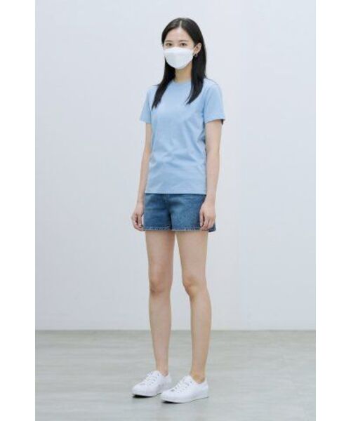 MUSINSA STANDARD WOMAN（ムシンサスタンダードウーマン）の「[クールタンダード] ウィメンズ ベーシック クルーネック Tシャツ [スカイブルー]（Tシャツ/カットソー・レディース・その他・X-SMALL/SMALL/LARGE/MEDIUM/X-LARGE）」の8枚目の写真