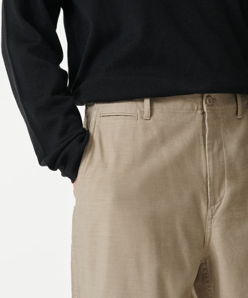 MUSINSA STANDARD（ムシンサスタンダード）の「ホワイトサテンワイドオフィサーパンツ[ベージュ]（その他パンツ・メンズ・その他・28/29/30/31/32/33/34/36/38/40/42/26/27）」の6枚目の写真