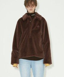 NOHANT（ノアン）の「RUGBY FAUX FUR SWEATER BROWN（その他トップス）」