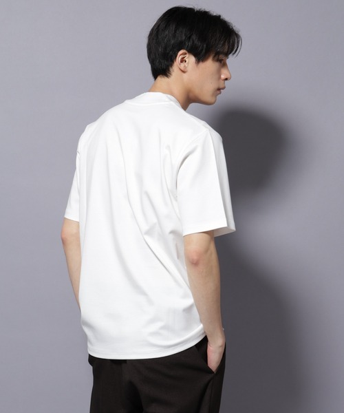 NANO universe（ナノユニバース）の「ジャケT(R) プレミアム クルーネック 半袖（Tシャツ/カットソー・メンズ・ホワイト/ブラック・S/M/L/XL）」の5枚目の写真