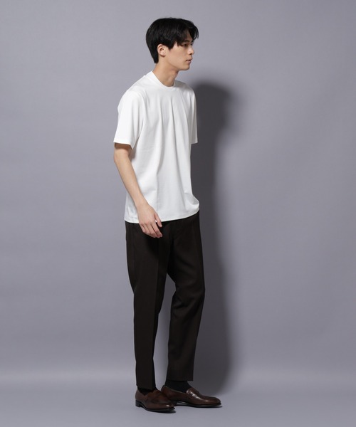 NANO universe（ナノユニバース）の「ジャケT(R) プレミアム クルーネック 半袖（Tシャツ/カットソー・メンズ・ホワイト/ブラック・S/M/L/XL）」の8枚目の写真