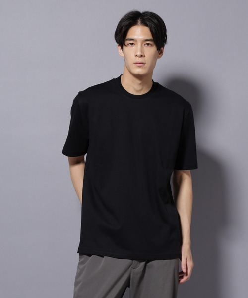 NANO universe（ナノユニバース）の「ジャケT(R) プレミアム クルーネック 半袖（Tシャツ/カットソー・メンズ・ホワイト/ブラック・S/M/L/XL）」の10枚目の写真