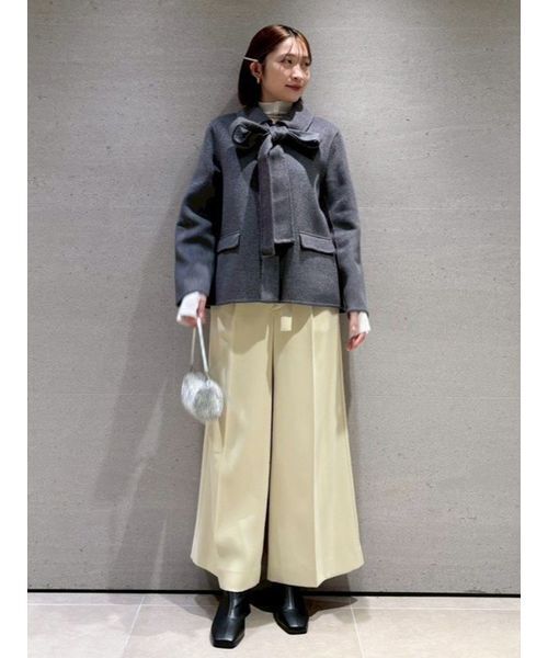 SNIDEL(スナイデル)の「ハイウエストワイドパンツ(その他パンツ・レディース・ブラック/グレー・1/0)」の5枚目の写真