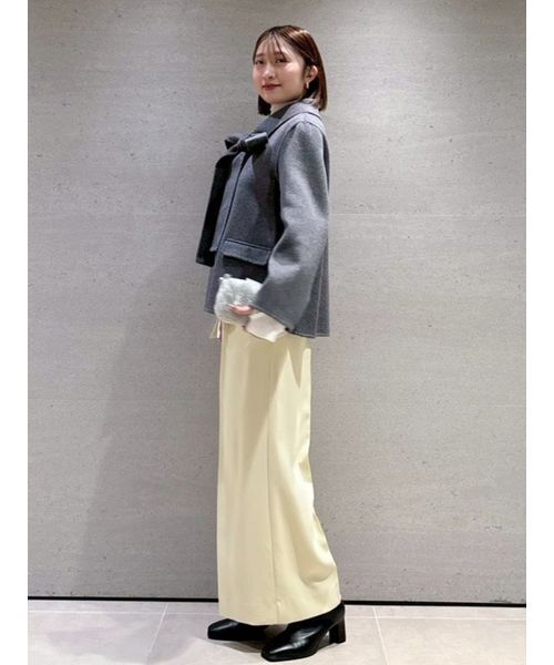SNIDEL(スナイデル)の「ハイウエストワイドパンツ(その他パンツ・レディース・ブラック/グレー・1/0)」の7枚目の写真