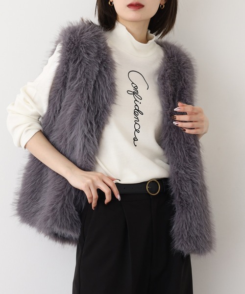 BRODIAEA(ブローディア)の「BRODIAEA ウール混ロゴハイネックプルオーバー 長袖(Tシャツ/カットソー・レディース・オフホワイト/ブルー/ブラック/ベージュ/グレー・40)」の15枚目の写真