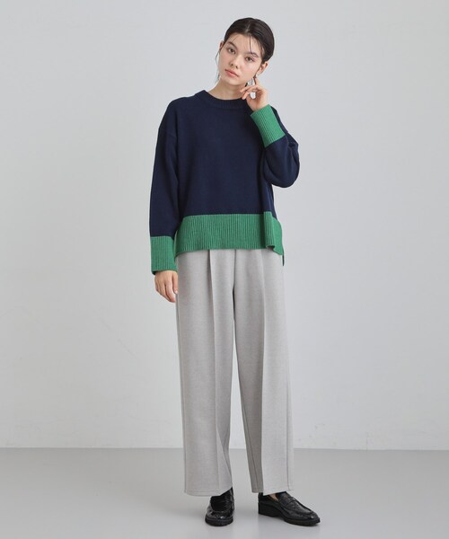 THE SHOP TK (ザ ショップ ティーケー )の「インしないで着られる カラーブロックニット(ニット/セーター・レディース・ダークブラウン系4/ネイビー系4/グレー系4・13/12)」の14枚目の写真