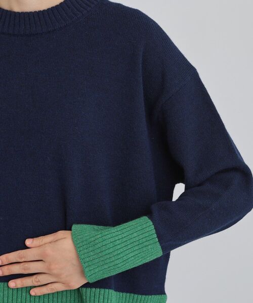THE SHOP TK (ザ ショップ ティーケー )の「インしないで着られる カラーブロックニット(ニット/セーター・レディース・ダークブラウン系4/ネイビー系4/グレー系4・13/12)」の20枚目の写真