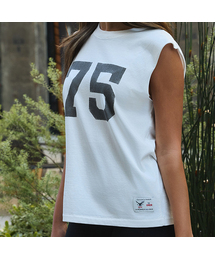 ERER（エルエル）の「Vintage 75 Artwork Sleeveless White（Tシャツ/カットソー）」