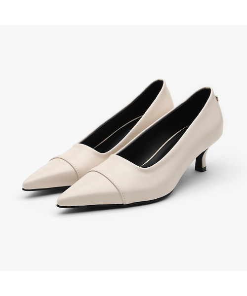SAPPUN（サプン）の「Pierre スティレット パンプスヒール (5cm)（パンプス・レディース・アイボリー/ブラック/ベージュ/ダークブラウン・22.5cm/23cm/23.5cm/24cm/24.5cm/25cm/25.5cm）」の2枚目の写真
