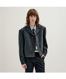 LMOOD（エルムード）の「ナシストライプウールトラッカージャケットメタルグレー（デニムジャケット）」