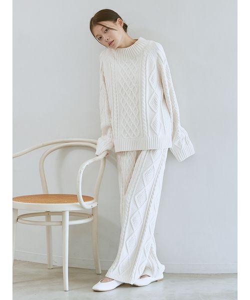 gelato pique ジェラピケ スフレプルオーバー スフレロングパンツ セール】スフレアランロングパンツ（ルームウェア/パジャマ）｜gelato