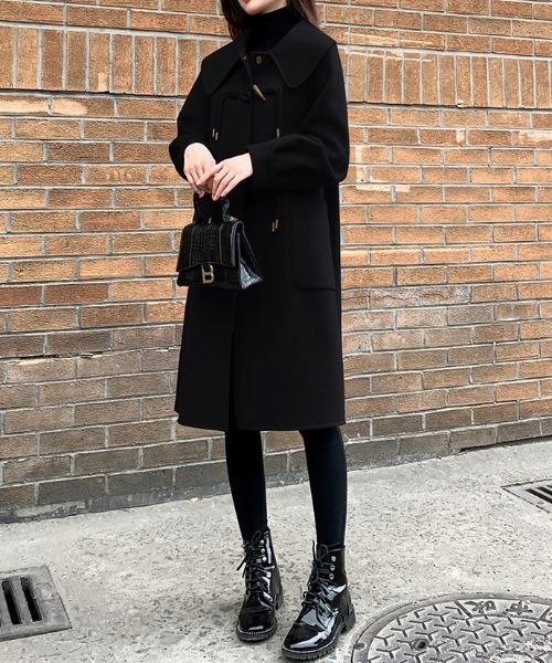 ＆soiree（アンドソワレ）の「ビックカラーミドル丈コート（チェスターコート・レディース・ブラック/レッド・MEDIUM/LARGE/X-LARGE）」の7枚目の写真