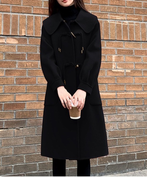 ＆soiree（アンドソワレ）の「ビックカラーミドル丈コート（チェスターコート・レディース・ブラック/レッド・MEDIUM/LARGE/X-LARGE）」の3枚目の写真